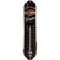 Nostalgic-Art - Termómetro Harley-Davidson 80140- Metal- Genuine- 28 x 6.5 x 2 cm